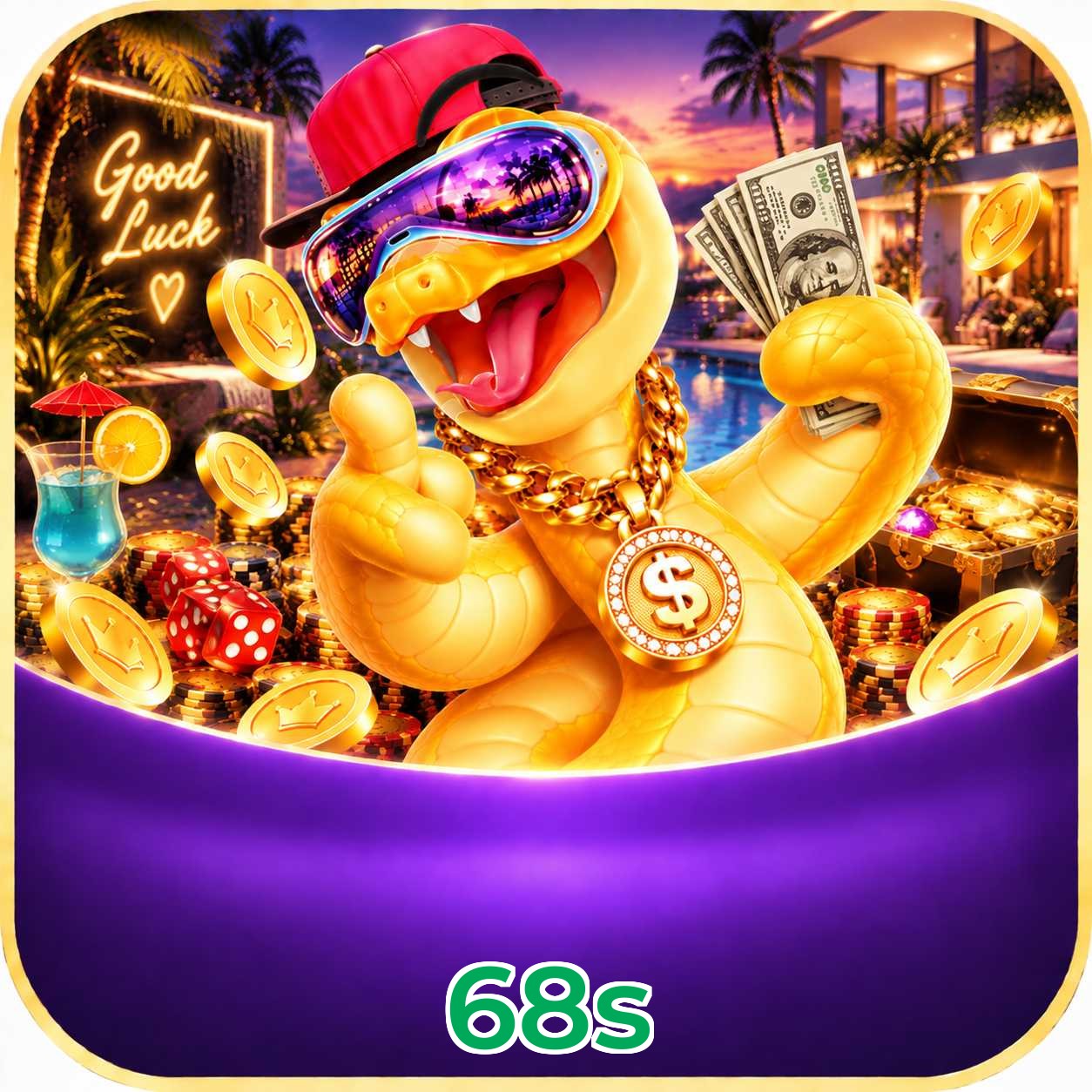App 68s com catálogo premium, PIX e suporte 24/7